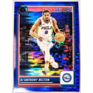 2023-24 NBA Hoops Premium Stock DE'ANTHONY MELTON #138 Blue Pulsar Prizm 27/75